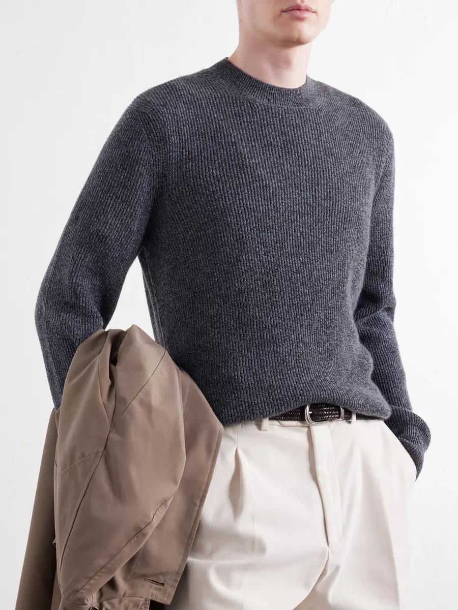 PIACENZA 1733 Ribbed Cashmere Sweater - Men | Thumbnail 5 PIACENZA 1733 Ribbed Cashmere Sweater - Men | Thumbnail 5