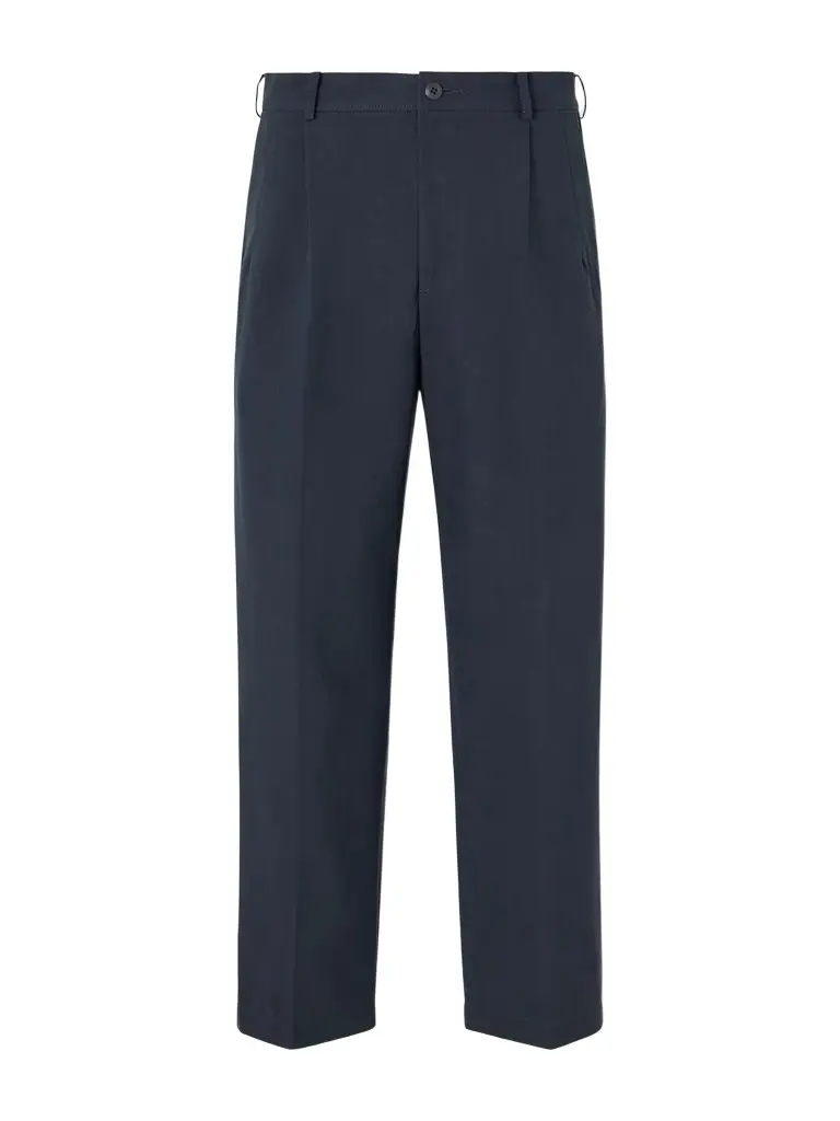 ATON Pleated Tapered Cotton Trousers - Men