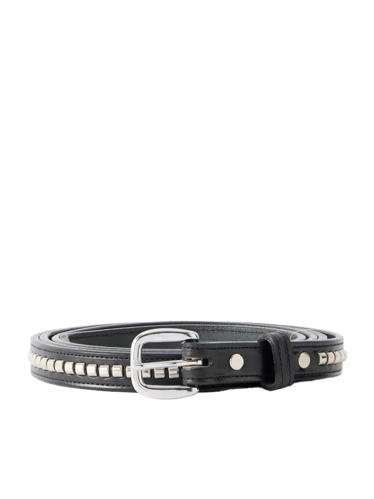 Monitaly Extra Long Clincher 1.5cm Studded Leather Belt - Men