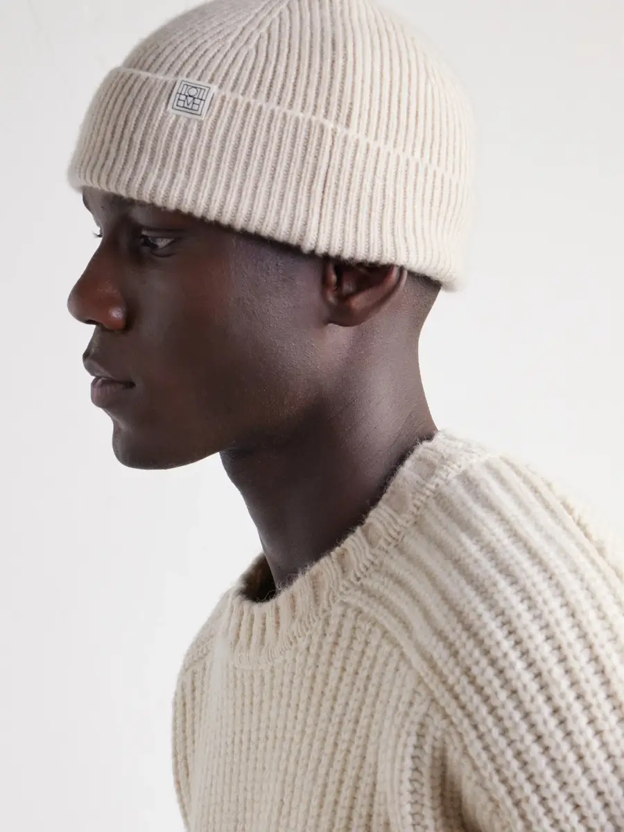 TOTEME Cashmere Ribbed Beanie - Men | Thumbnail 3