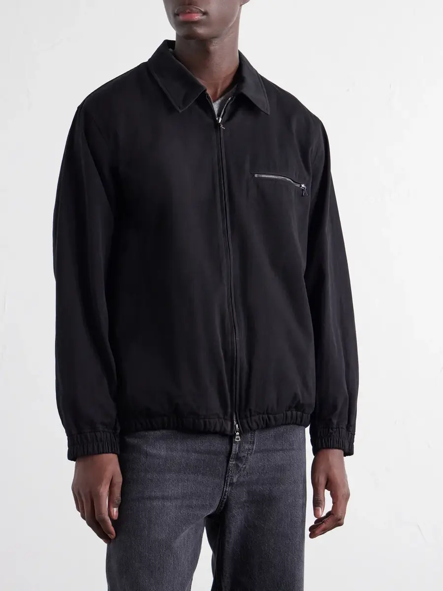 ATON Harrington Garment-Dyed Cotton-Gabardine Jacket - Men | Thumbnail 3