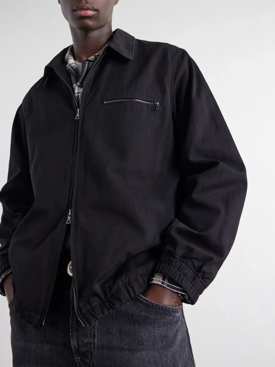 ATON Harrington Garment-Dyed Cotton-Gabardine Jacket - Men | Thumbnail 5