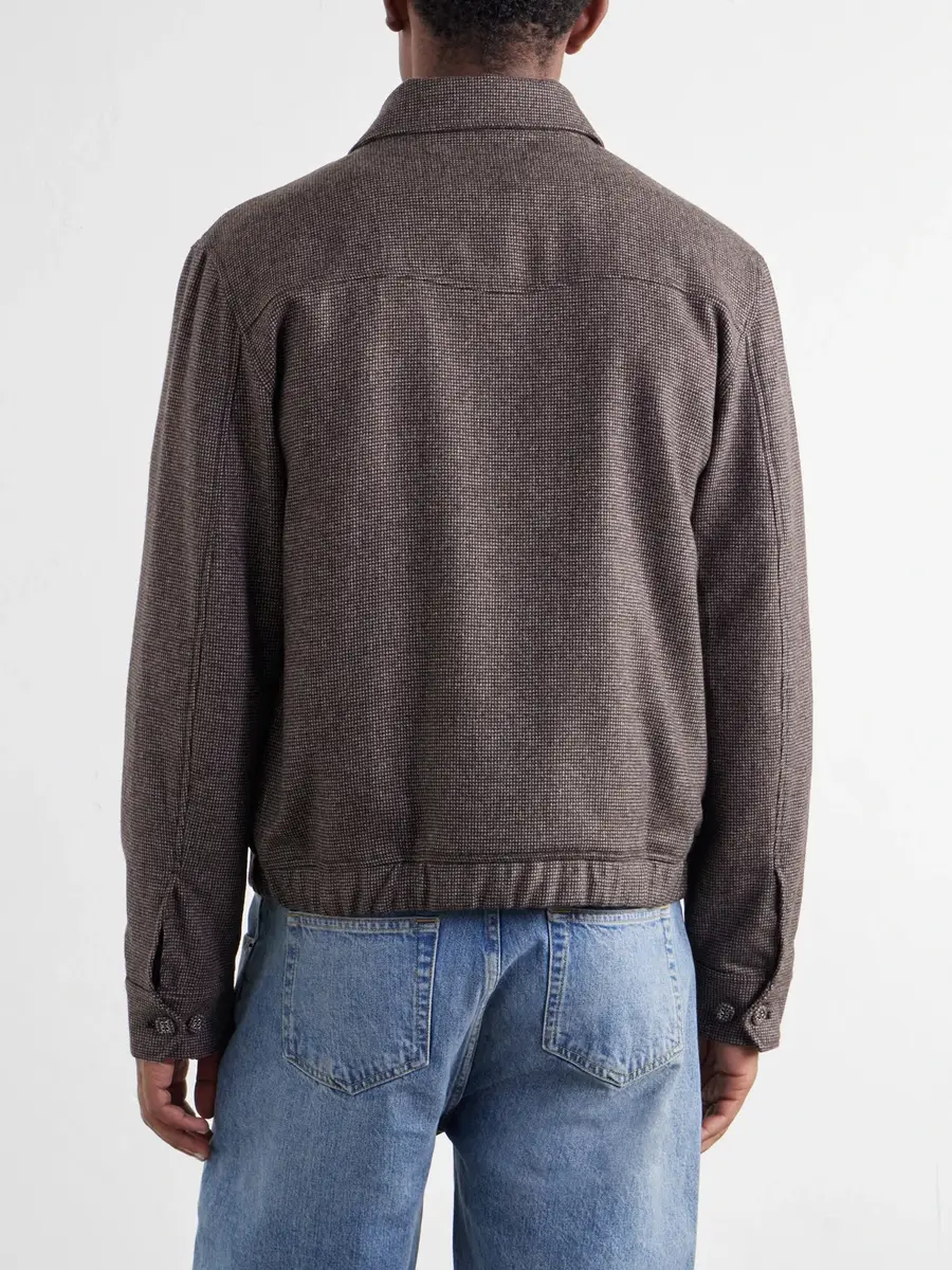 OFFICINE GÉNÉRALE Marlino Houndstooth Virgin Wool Overshirt - Men | Thumbnail 4 OFFICINE GÉNÉRALE Marlino Houndstooth Virgin Wool Overshirt - Men | Thumbnail 4