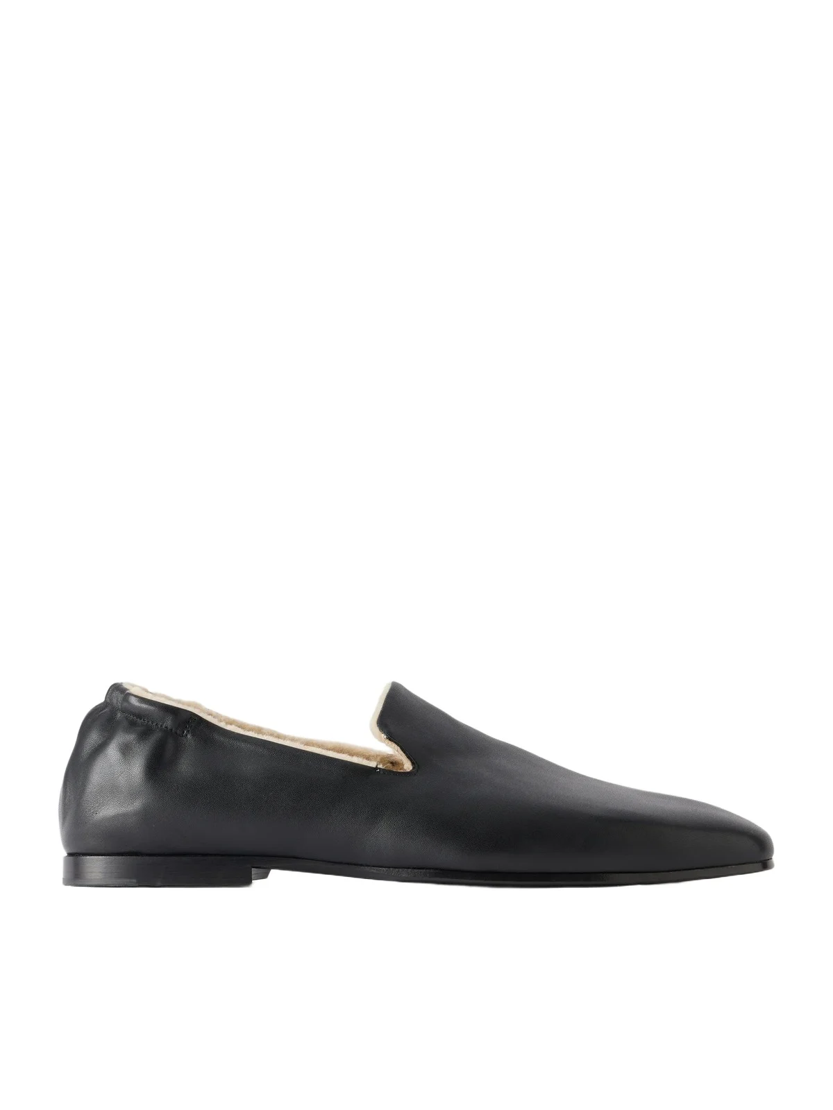 TOTEME Shearling-Lined Nappa Leather Loafers - Men