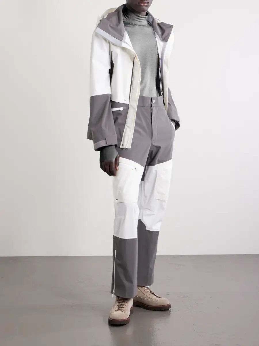 Brunello Cucinelli Logo-Print Silk-Blend Turtleneck Ski Base Layer - Men | Thumbnail 2