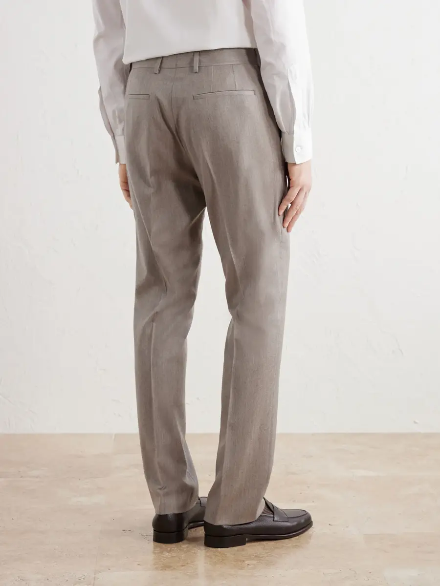 Paul Smith Brierly Straight-Leg Wool and Cashmere-Blend Trousers - Men | Thumbnail 4 Paul Smith Brierly Straight-Leg Wool and Cashmere-Blend Trousers - Men | Thumbnail 4