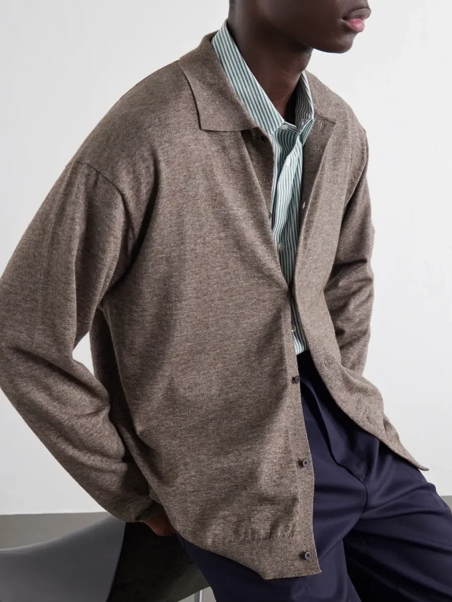 ATON Cotton and Yak Wool-Blend Cardigan - Men | Thumbnail 5 ATON Cotton and Yak Wool-Blend Cardigan - Men | Thumbnail 5