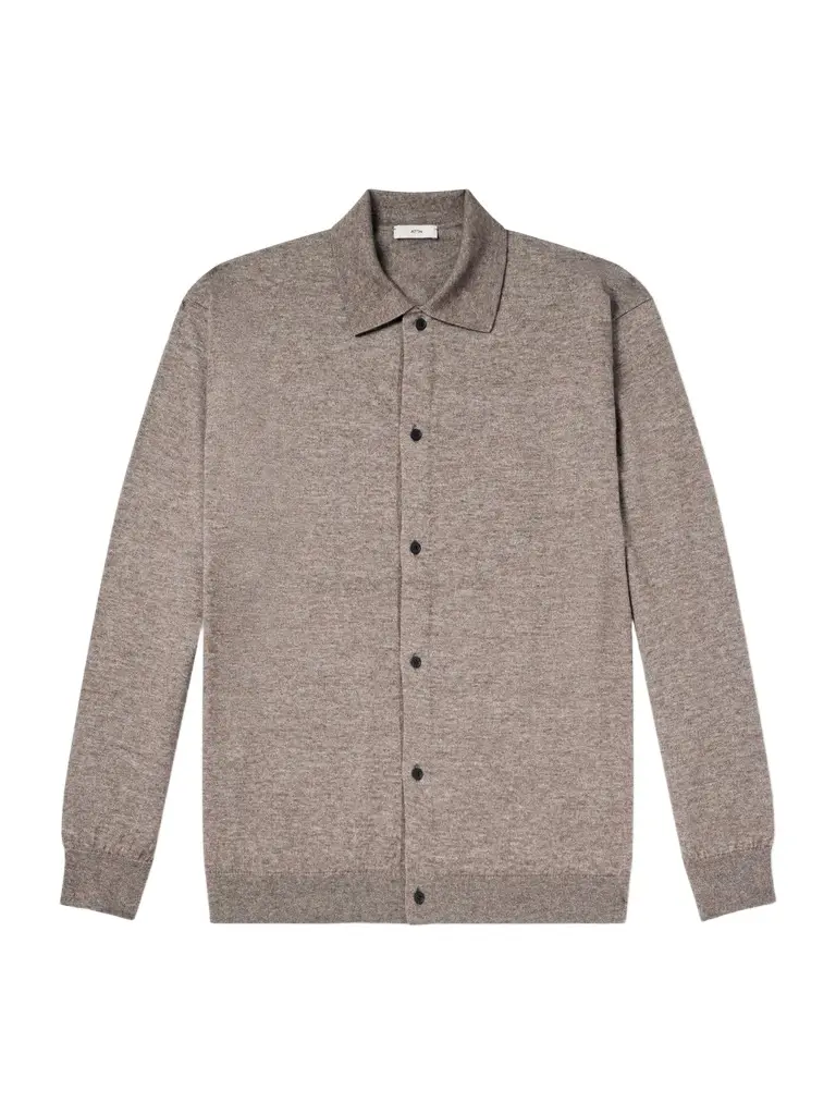ATON Cotton and Yak Wool-Blend Cardigan - Men
