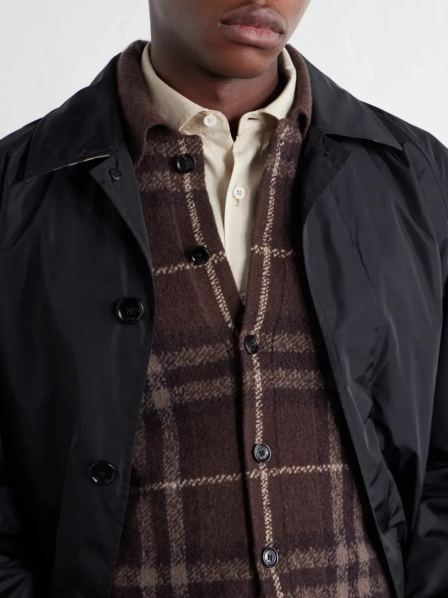 Burberry Checked Knitted Cashmere Polo Shirt - Men | Thumbnail 5 Burberry Checked Knitted Cashmere Polo Shirt - Men | Thumbnail 5