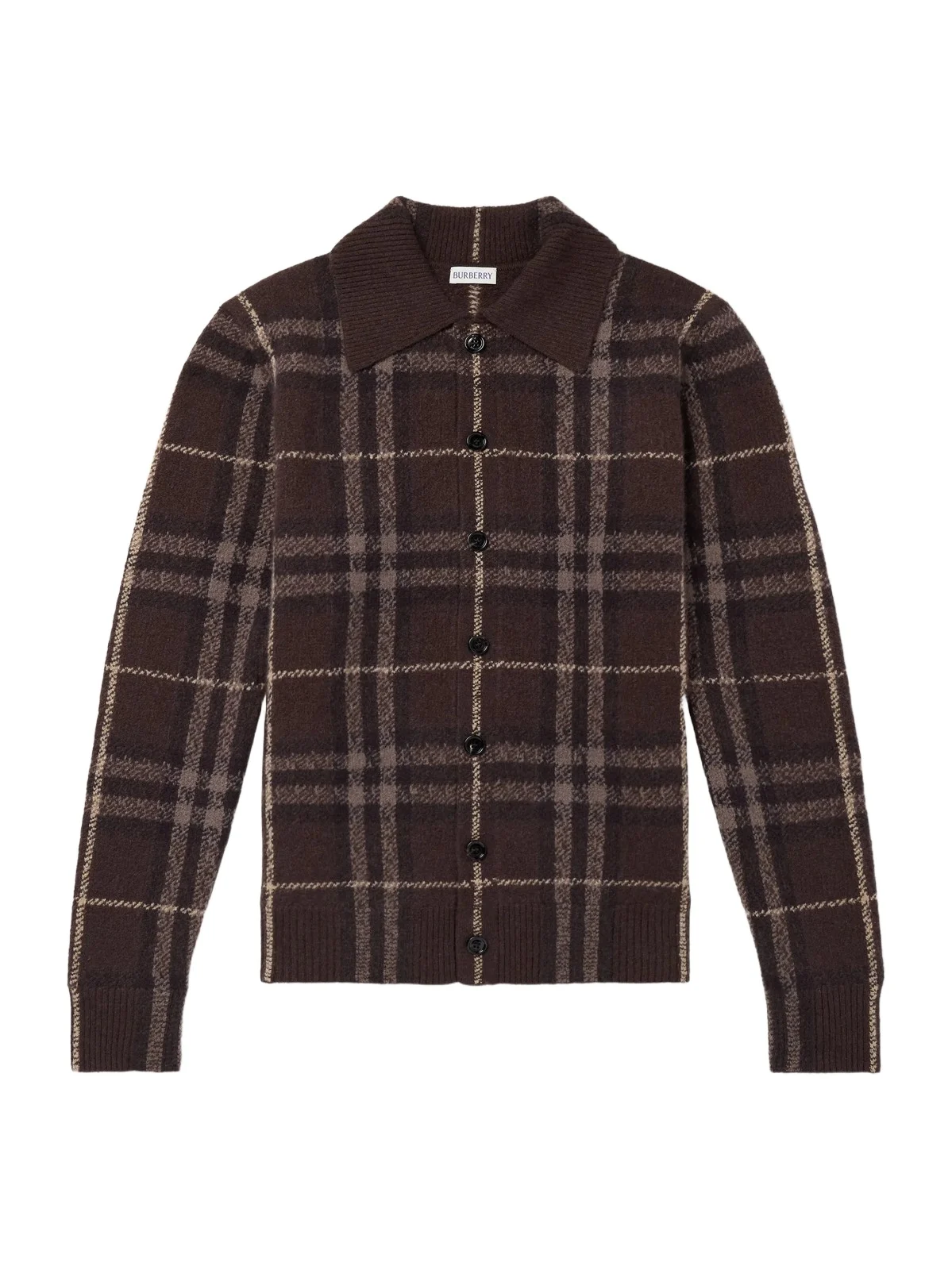 Checked Knitted Cashmere Polo Shirt - Men