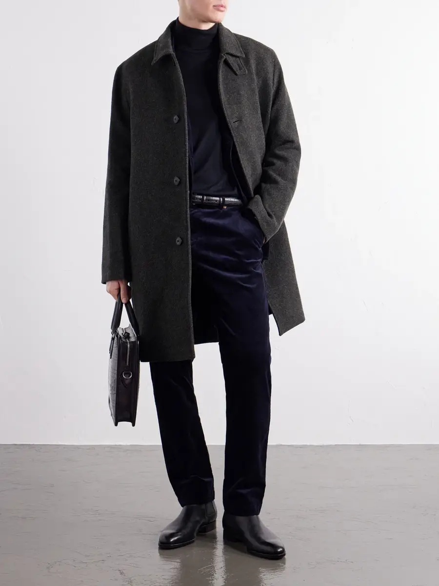 Sunspel Wool-Tweed Coat - Men | Thumbnail 2 Sunspel Wool-Tweed Coat - Men | Thumbnail 2