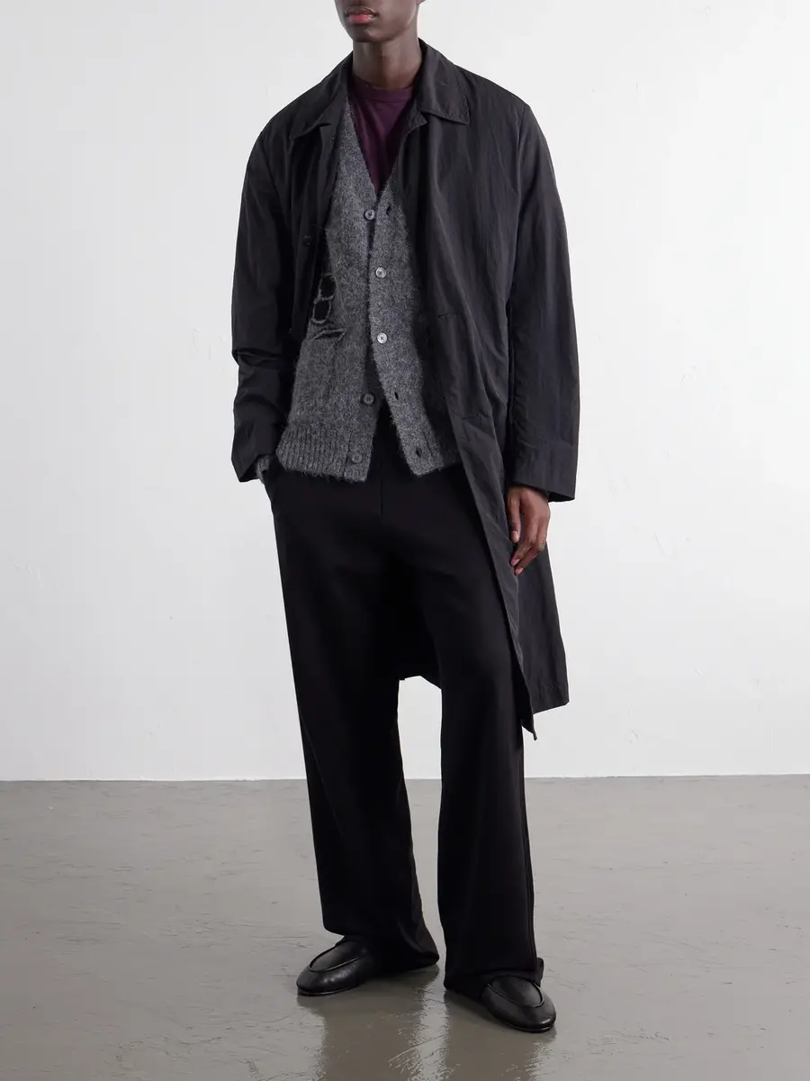 NN07 Kyle 60021 Embroidered Intarsia-Knit Brushed Alpaca-Blend Cardigan - Men | Thumbnail 2 NN07 Kyle 60021 Embroidered Intarsia-Knit Brushed Alpaca-Blend Cardigan - Men | Thumbnail 2