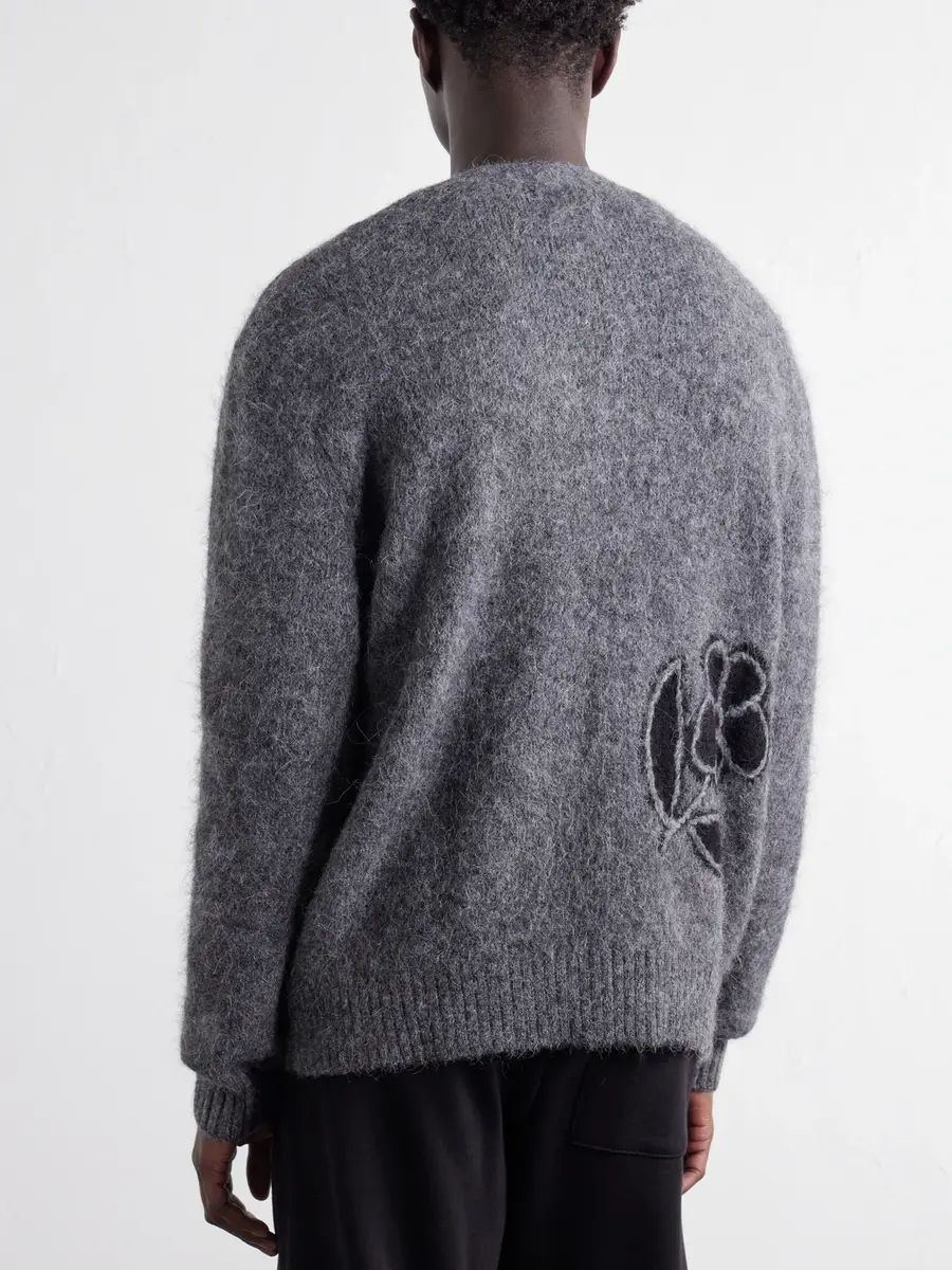 NN07 Kyle 60021 Embroidered Intarsia-Knit Brushed Alpaca-Blend Cardigan - Men | Thumbnail 4 NN07 Kyle 60021 Embroidered Intarsia-Knit Brushed Alpaca-Blend Cardigan - Men | Thumbnail 4