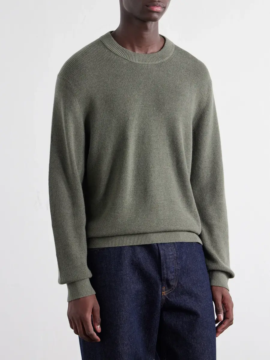 NN07 Hope Rib Crew 60060 Organic Cotton and Cashmere-Blend Sweater - Men | Thumbnail 3