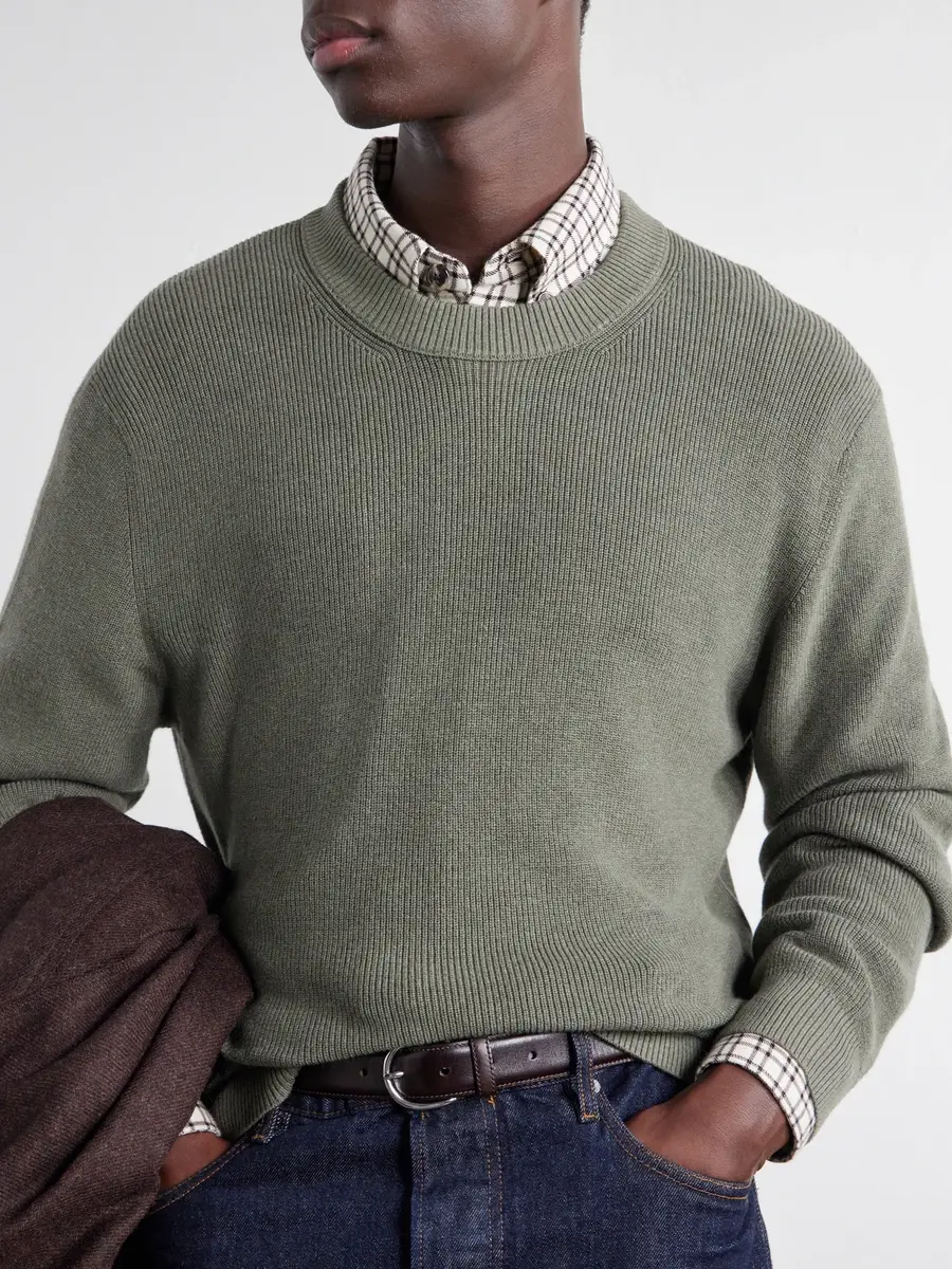 NN07 Hope Rib Crew 60060 Organic Cotton and Cashmere-Blend Sweater - Men | Thumbnail 5
