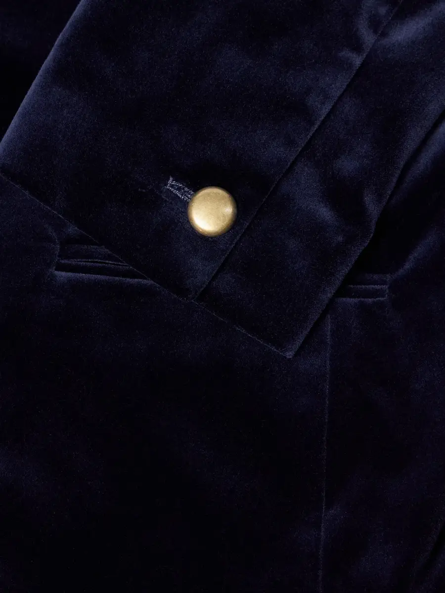 Favourbrook Nehru Cotton-Velvet Blazer - Men | Thumbnail 6