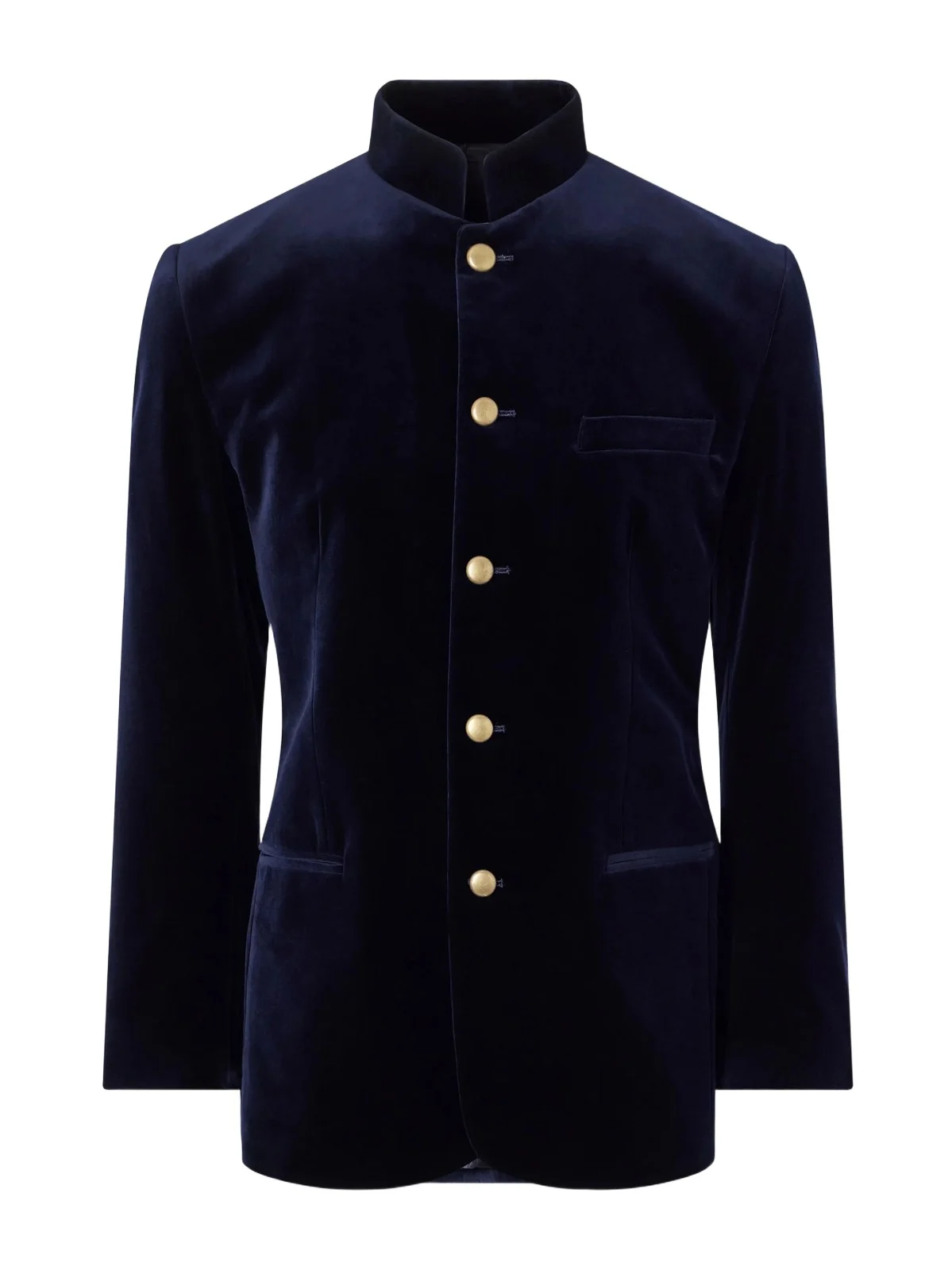 Nehru Cotton-Velvet Blazer - Men Nehru Cotton-Velvet Blazer - Men