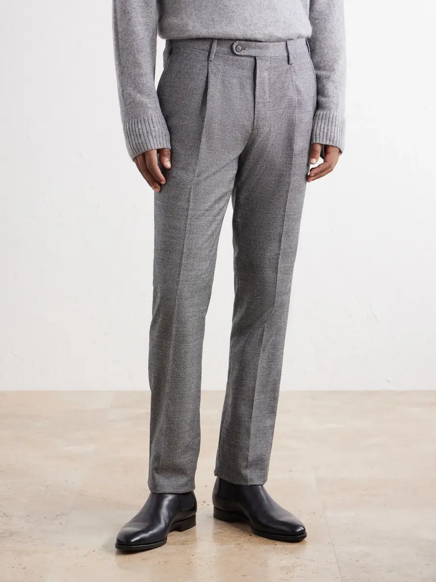 Slowear Incotex Straight-Leg Houndstooth Wool-Blend Trousers - Men | Thumbnail 3 Slowear Incotex Straight-Leg Houndstooth Wool-Blend Trousers - Men | Thumbnail 3
