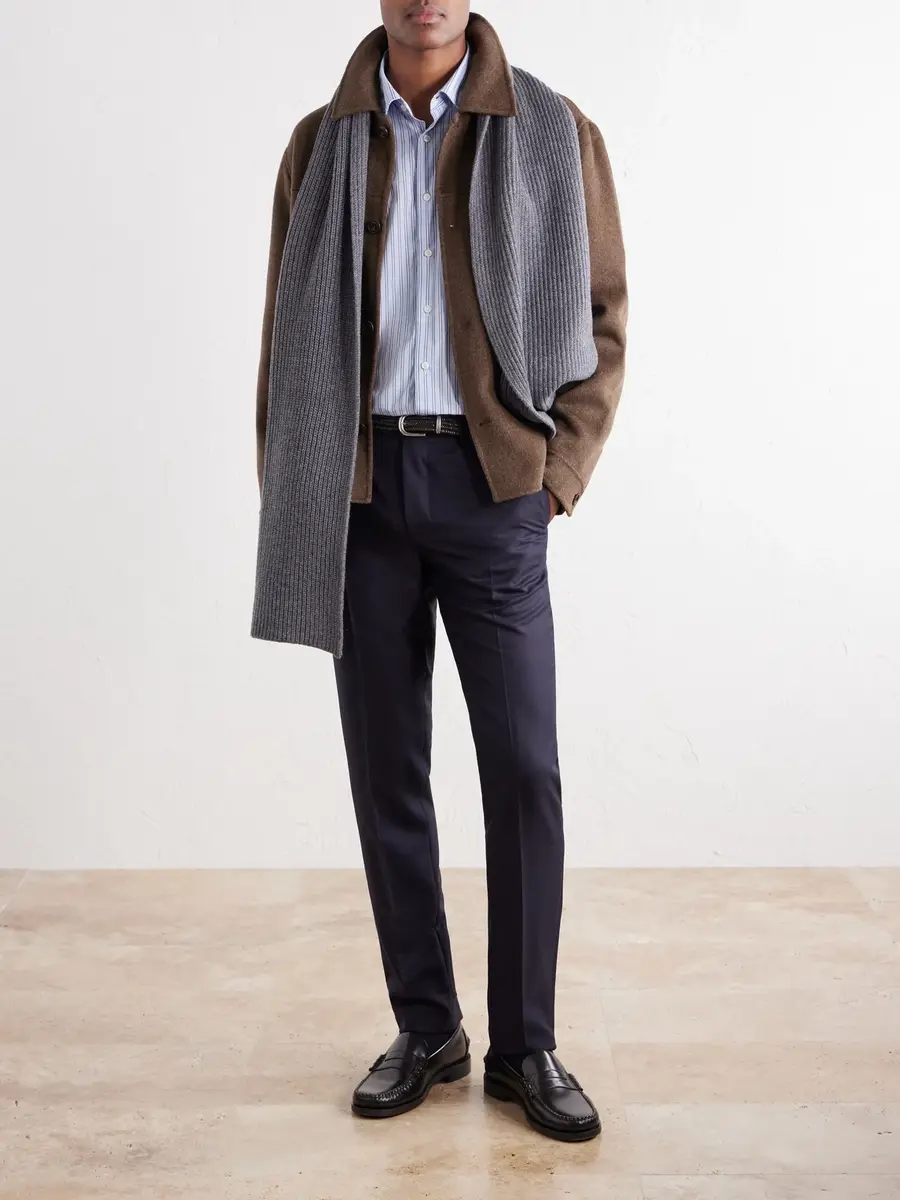 Slowear Incotex Straight-Leg Wool-Canvas Trousers - Men | Thumbnail 2 Slowear Incotex Straight-Leg Wool-Canvas Trousers - Men | Thumbnail 2