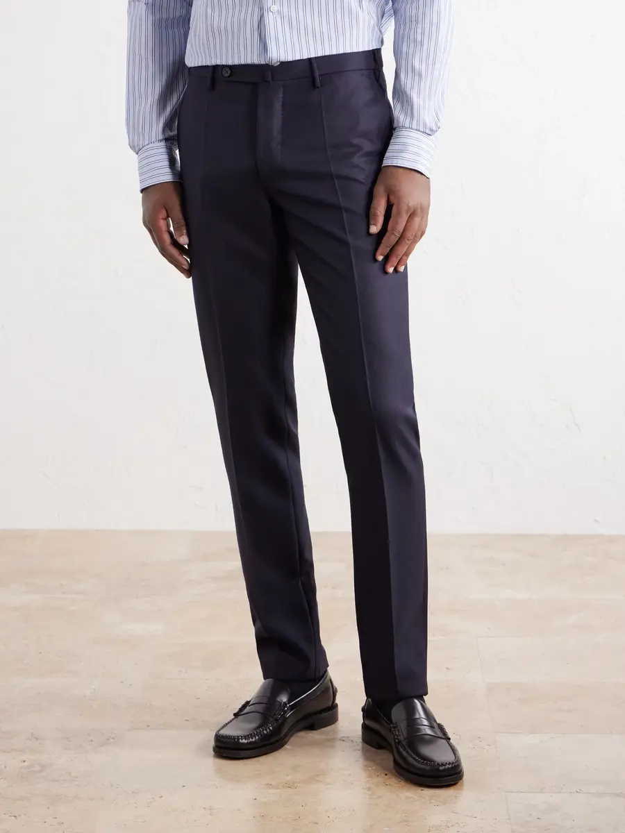 Slowear Incotex Straight-Leg Wool-Canvas Trousers - Men | Thumbnail 3 Slowear Incotex Straight-Leg Wool-Canvas Trousers - Men | Thumbnail 3