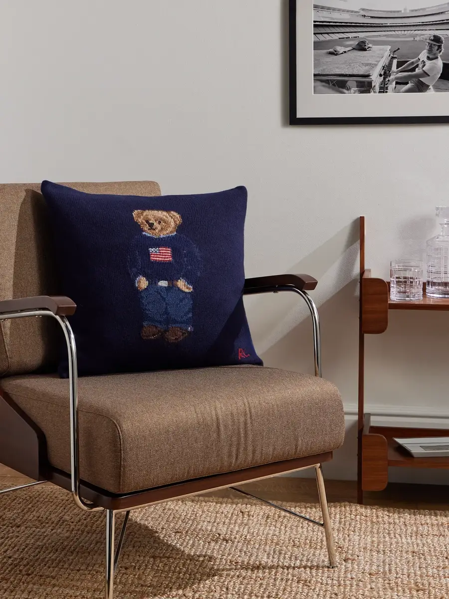 Ralph Lauren Home Polo Bear Wool-Blend Jacquard Cushion - Men | Thumbnail 2 Ralph Lauren Home Polo Bear Wool-Blend Jacquard Cushion - Men | Thumbnail 2