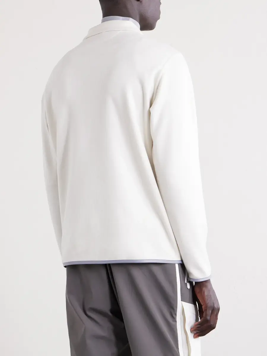 Brunello Cucinelli Logo-Embroidered Cashmere-Blend Half-Zip Ski Mid Layer - Men | Thumbnail 4