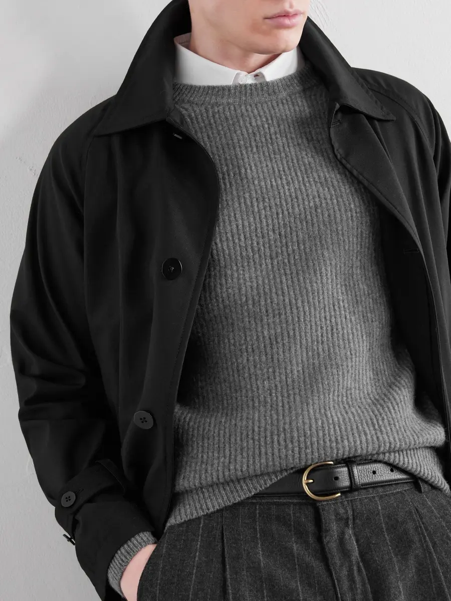 PIACENZA 1733 Ribbed Wool and Cashmere-Blend Sweater - Men | Thumbnail 5 PIACENZA 1733 Ribbed Wool and Cashmere-Blend Sweater - Men | Thumbnail 5