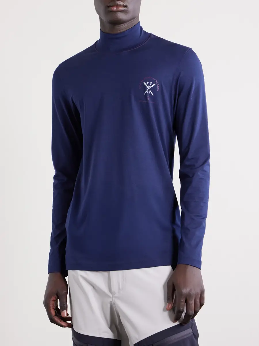 Brunello Cucinelli Logo-Embroidered Silk-Blend Ski Base Layer - Men | Thumbnail 3 Brunello Cucinelli Logo-Embroidered Silk-Blend Ski Base Layer - Men | Thumbnail 3