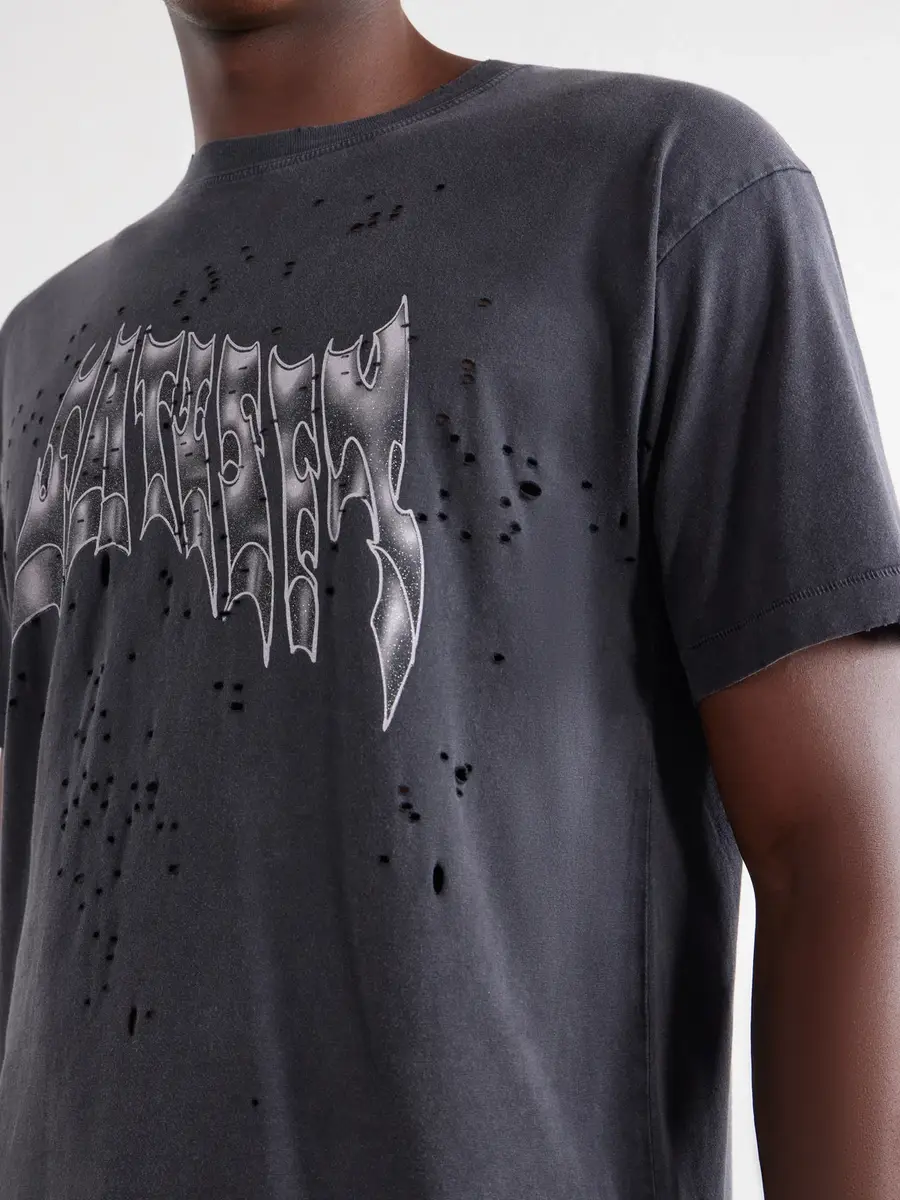 Satisfy Logo-Print Distressed MothTech™ Cotton-Jersey T-Shirt - Men | Thumbnail 5 Satisfy Logo-Print Distressed MothTech™ Cotton-Jersey T-Shirt - Men | Thumbnail 5