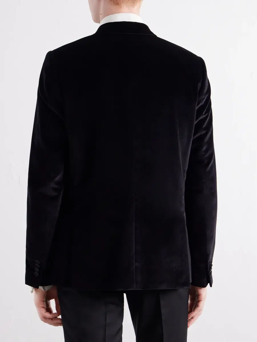 Paul Smith Satin-Trimmed Cotton-Velvet Tuxedo Jacket - Men | Thumbnail 4 Paul Smith Satin-Trimmed Cotton-Velvet Tuxedo Jacket - Men | Thumbnail 4