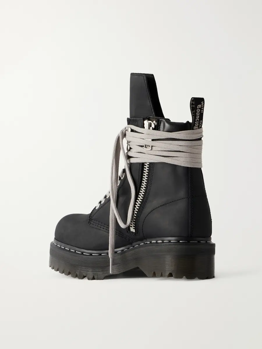 Rick Owens Dr Martens Leather Lace-Up Boots - Men | Thumbnail 4 Rick Owens Dr Martens Leather Lace-Up Boots - Men | Thumbnail 4