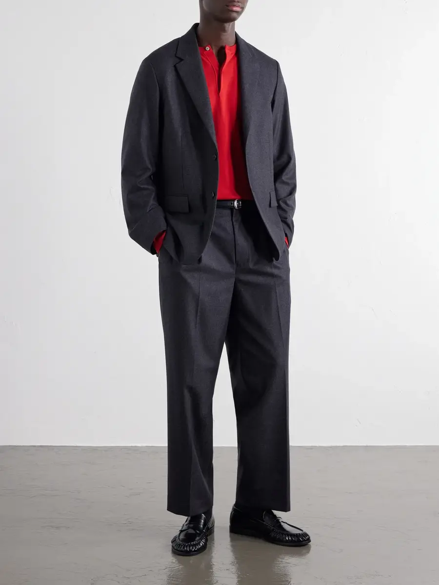 ATON Pleated Straight-Leg Merino Wool Suit Trousers - Men | Thumbnail 2 ATON Pleated Straight-Leg Merino Wool Suit Trousers - Men | Thumbnail 2