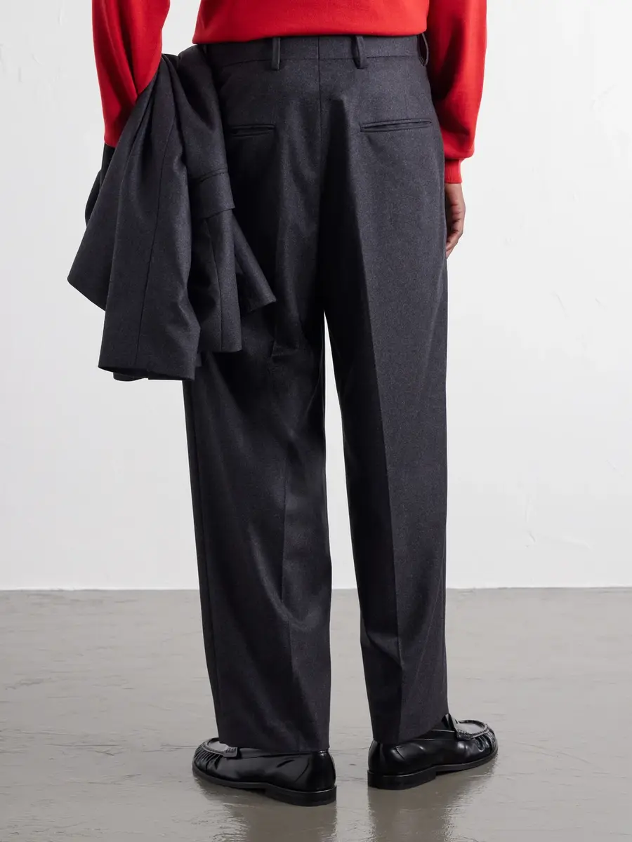 ATON Pleated Straight-Leg Merino Wool Suit Trousers - Men | Thumbnail 4 ATON Pleated Straight-Leg Merino Wool Suit Trousers - Men | Thumbnail 4