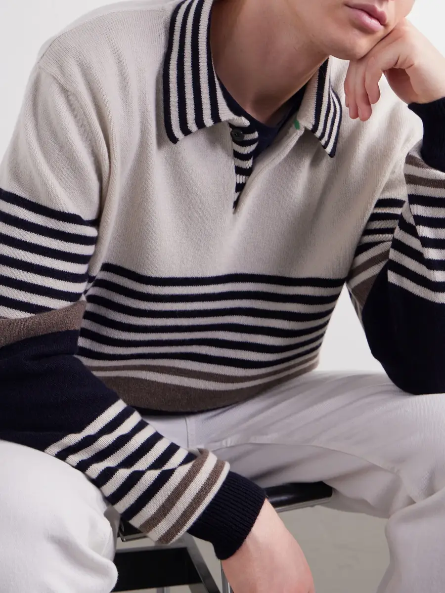 Paul Smith Striped Cashmere Polo Shirt - Men | Thumbnail 5 Paul Smith Striped Cashmere Polo Shirt - Men | Thumbnail 5