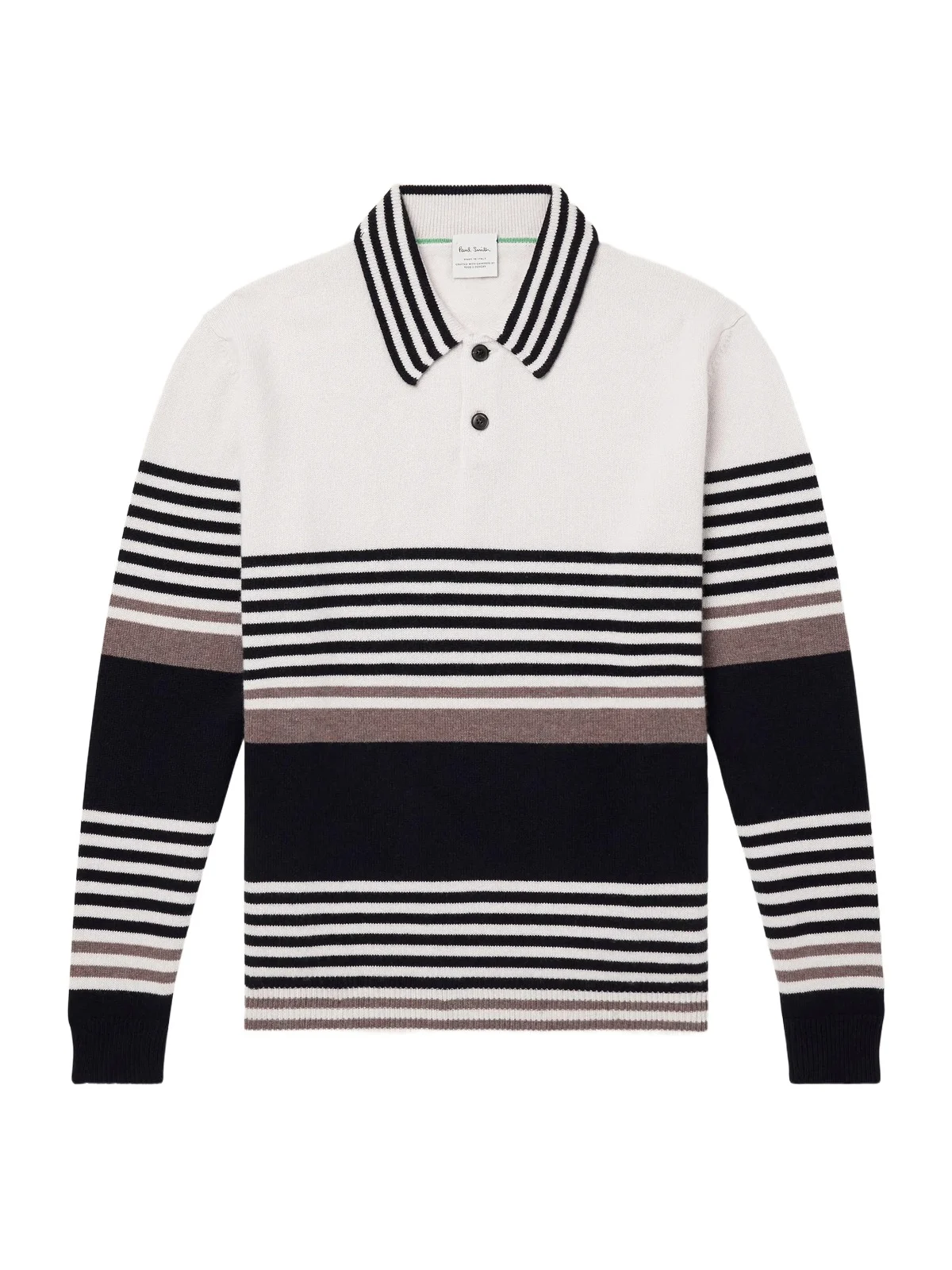 Paul Smith Striped Cashmere Polo Shirt - Men