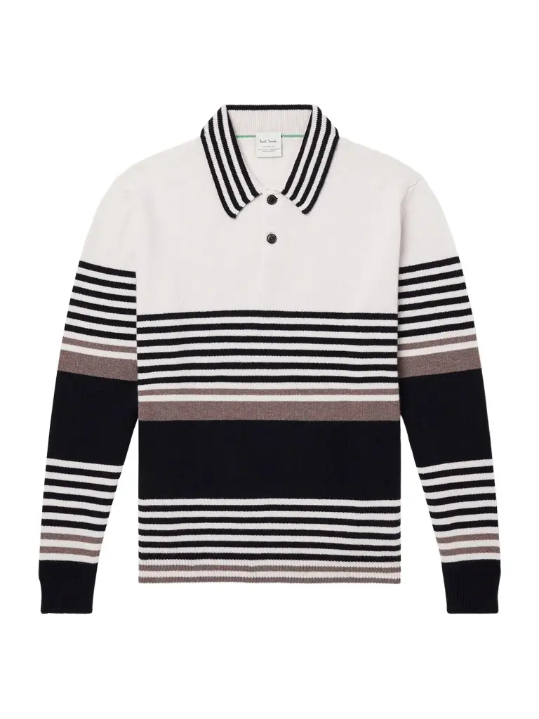 Paul Smith Striped Cashmere Polo Shirt - Men