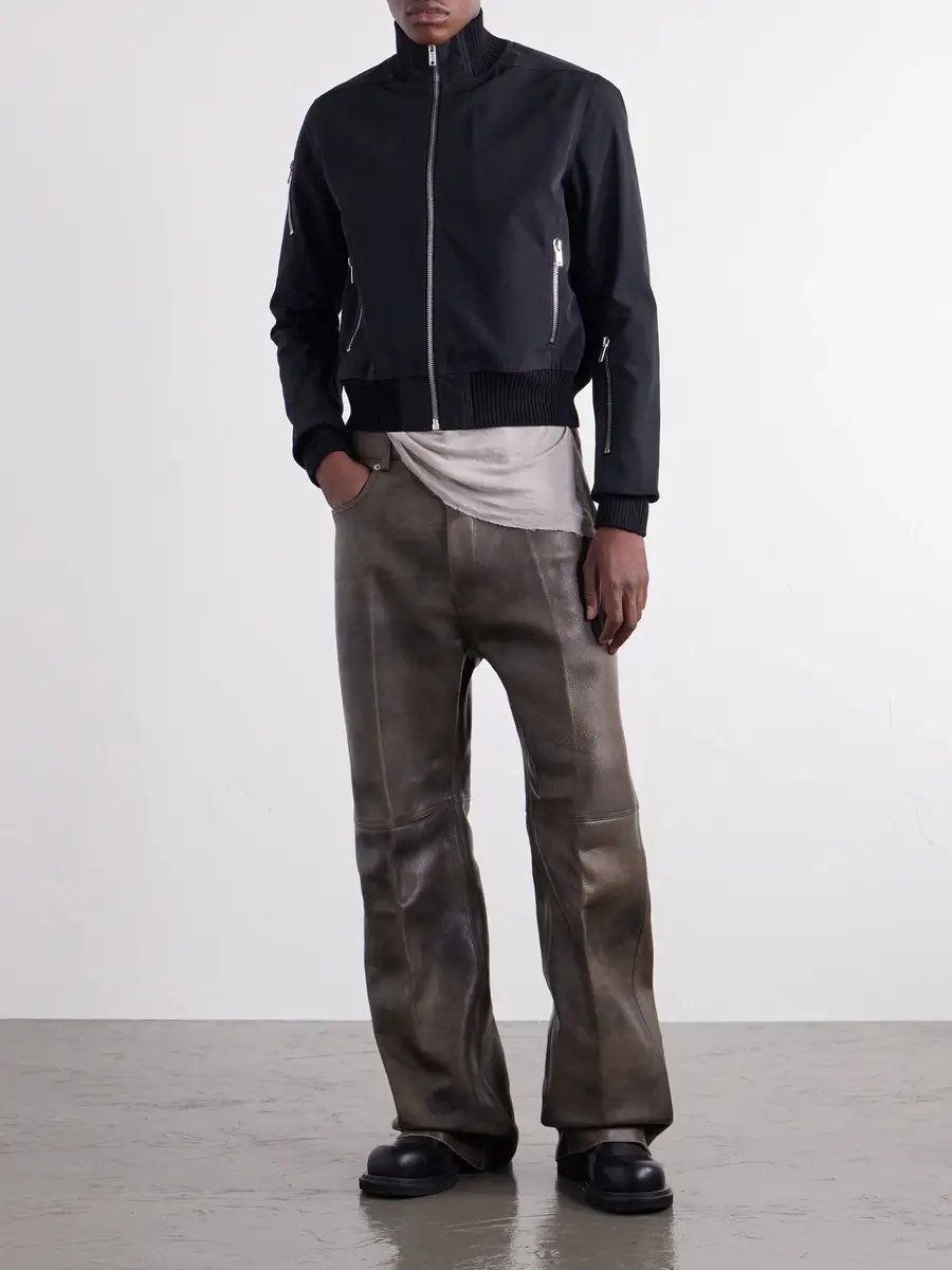Rick Owens Rib-Trimmed Canvas Blouson Jacket - Men | Thumbnail 2 Rick Owens Rib-Trimmed Canvas Blouson Jacket - Men | Thumbnail 2