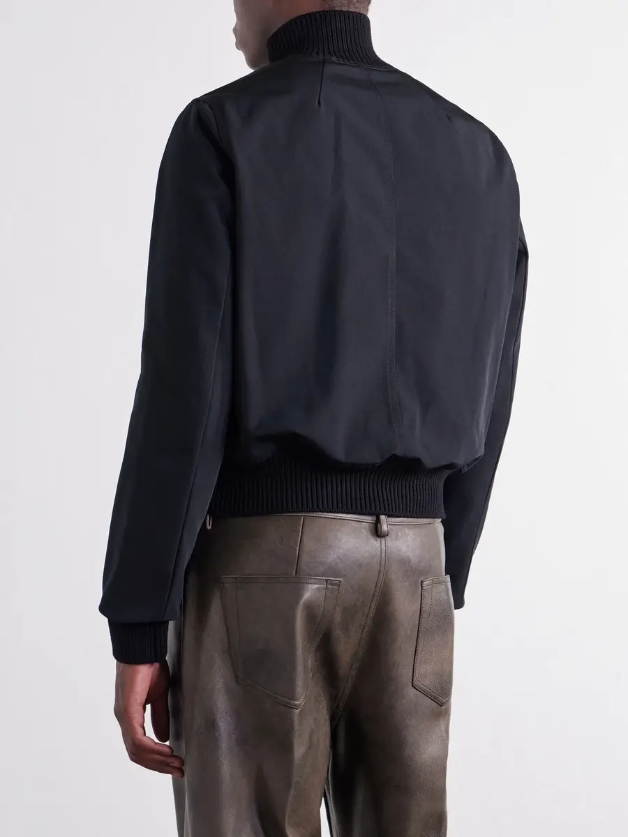 Rick Owens Rib-Trimmed Canvas Blouson Jacket - Men | Thumbnail 4 Rick Owens Rib-Trimmed Canvas Blouson Jacket - Men | Thumbnail 4