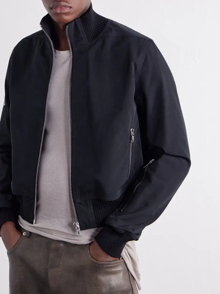 Rick Owens Rib-Trimmed Canvas Blouson Jacket - Men | Thumbnail 5 Rick Owens Rib-Trimmed Canvas Blouson Jacket - Men | Thumbnail 5