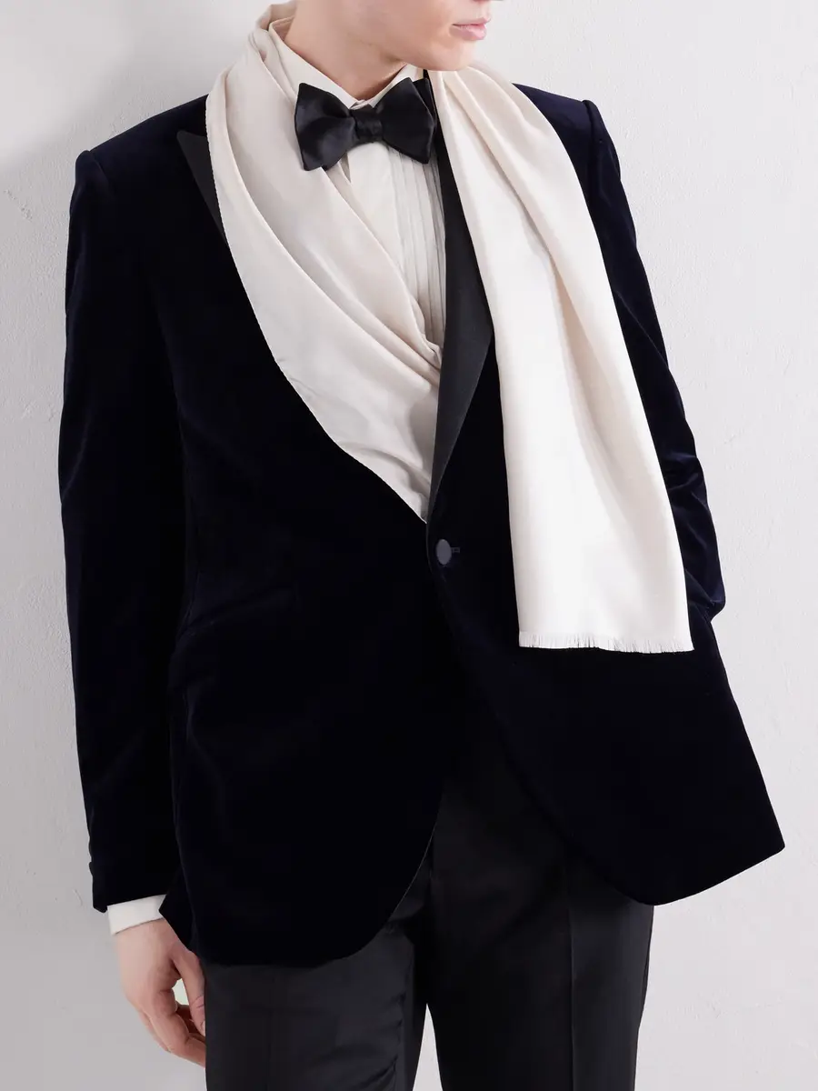 Favourbrook Polka-Dot Silk-Twill Scarf - Men | Thumbnail 3