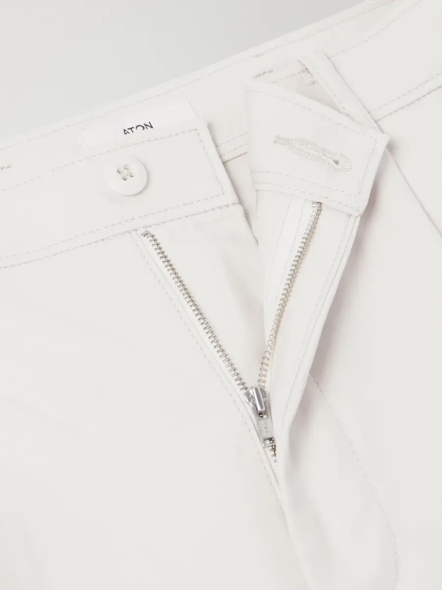 ATON Pleated Tapered Cotton Trousers - Men | Thumbnail 6