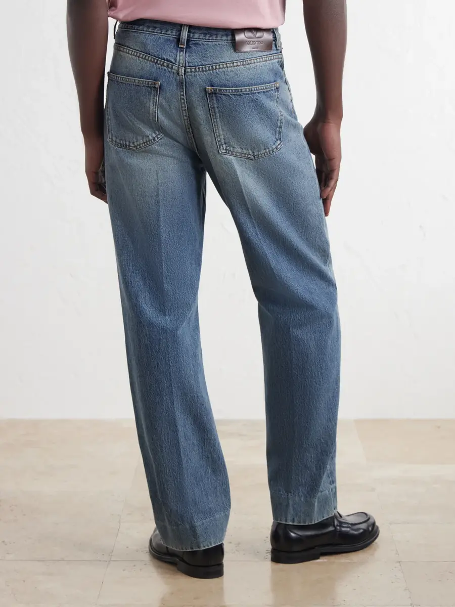 Valentino Garavani Straight-Leg Washed Jeans - Men | Thumbnail 4