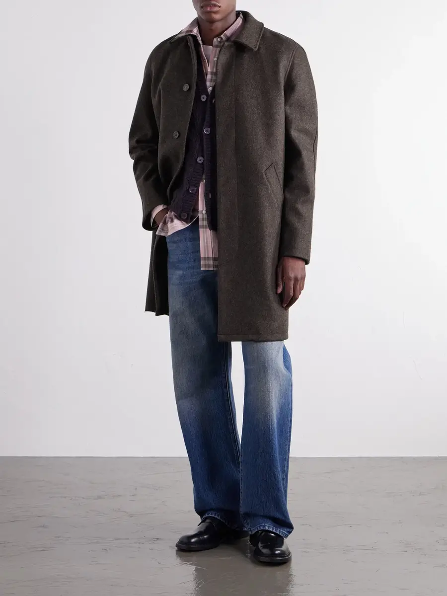 A.P.C. Auster Brushed Wool-Blend Coat - Men | Thumbnail 2