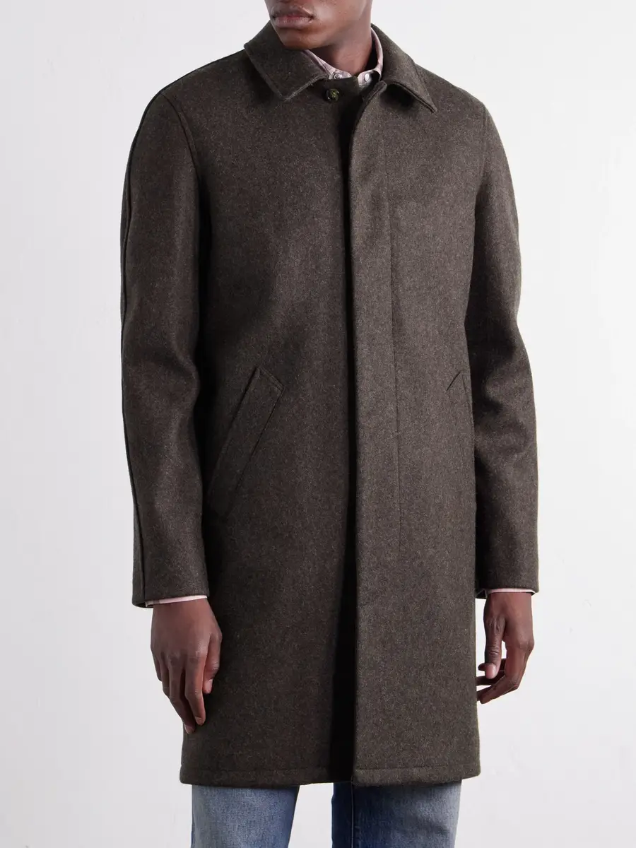 A.P.C. Auster Brushed Wool-Blend Coat - Men | Thumbnail 3