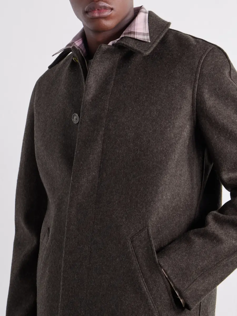 A.P.C. Auster Brushed Wool-Blend Coat - Men | Thumbnail 5