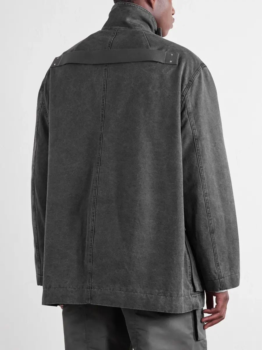 Rick Owens Padded Washed Cotton-Canvas Coat - Men | Thumbnail 4 Rick Owens Padded Washed Cotton-Canvas Coat - Men | Thumbnail 4