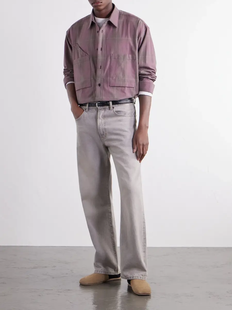 Monitaly Double Pocket Checked Cotton Shirt - Men | Thumbnail 2 Monitaly Double Pocket Checked Cotton Shirt - Men | Thumbnail 2