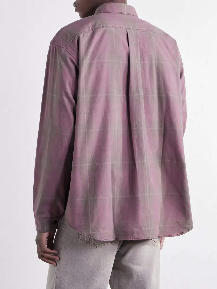 Monitaly Double Pocket Checked Cotton Shirt - Men | Thumbnail 4 Monitaly Double Pocket Checked Cotton Shirt - Men | Thumbnail 4
