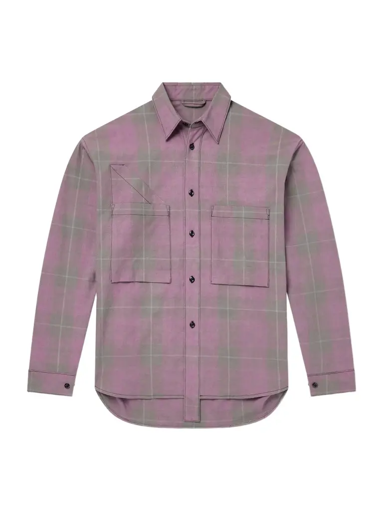 Monitaly Double Pocket Checked Cotton Shirt - Men