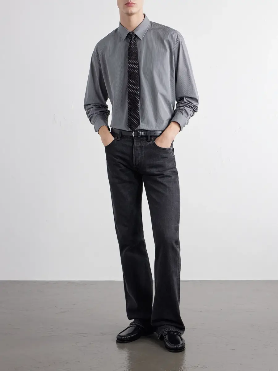 TOTEME Striped Cotton-Poplin Shirt - Men | Thumbnail 2 TOTEME Striped Cotton-Poplin Shirt - Men | Thumbnail 2